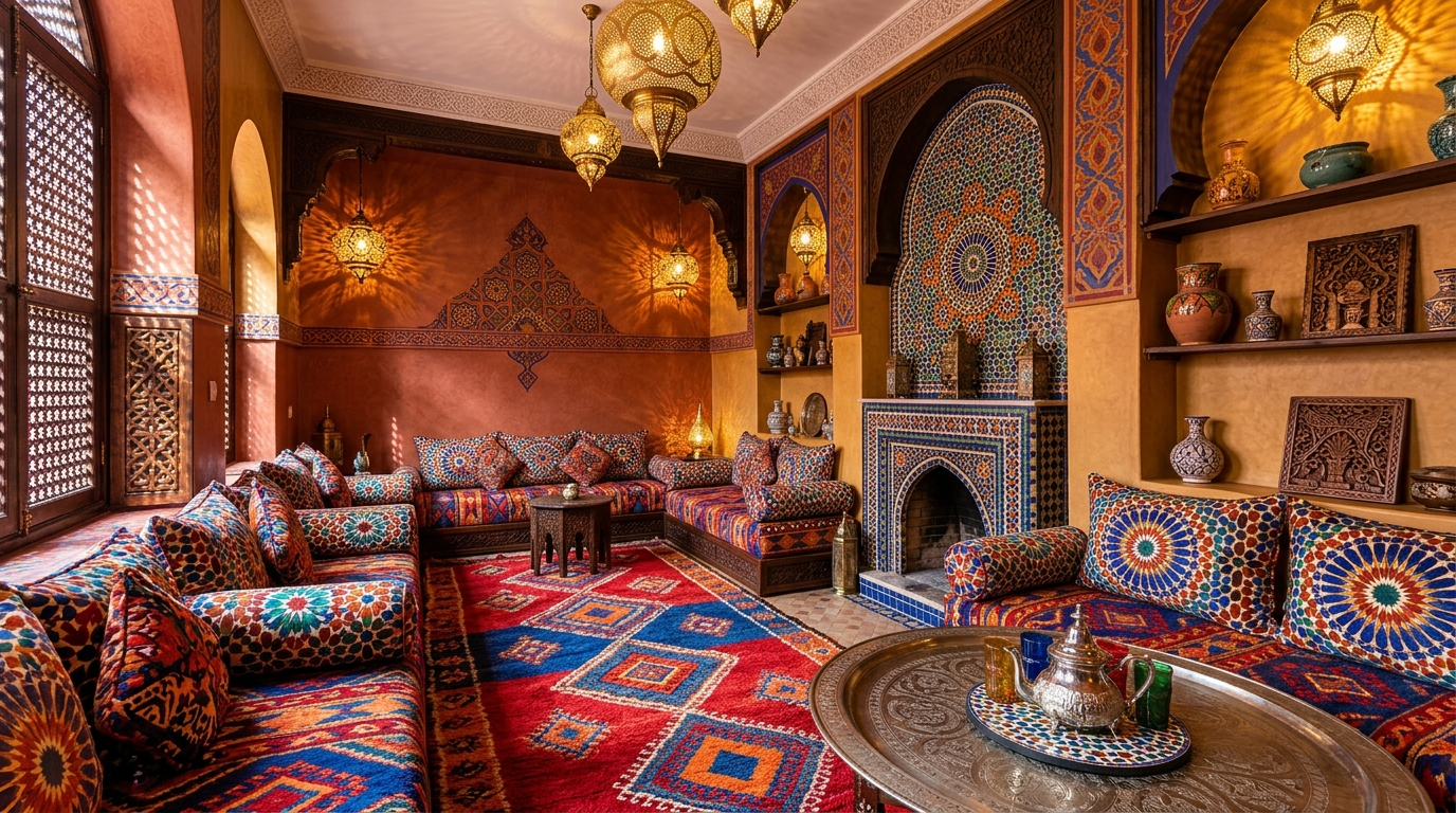 Incorporate tile inspired pattern in small doses